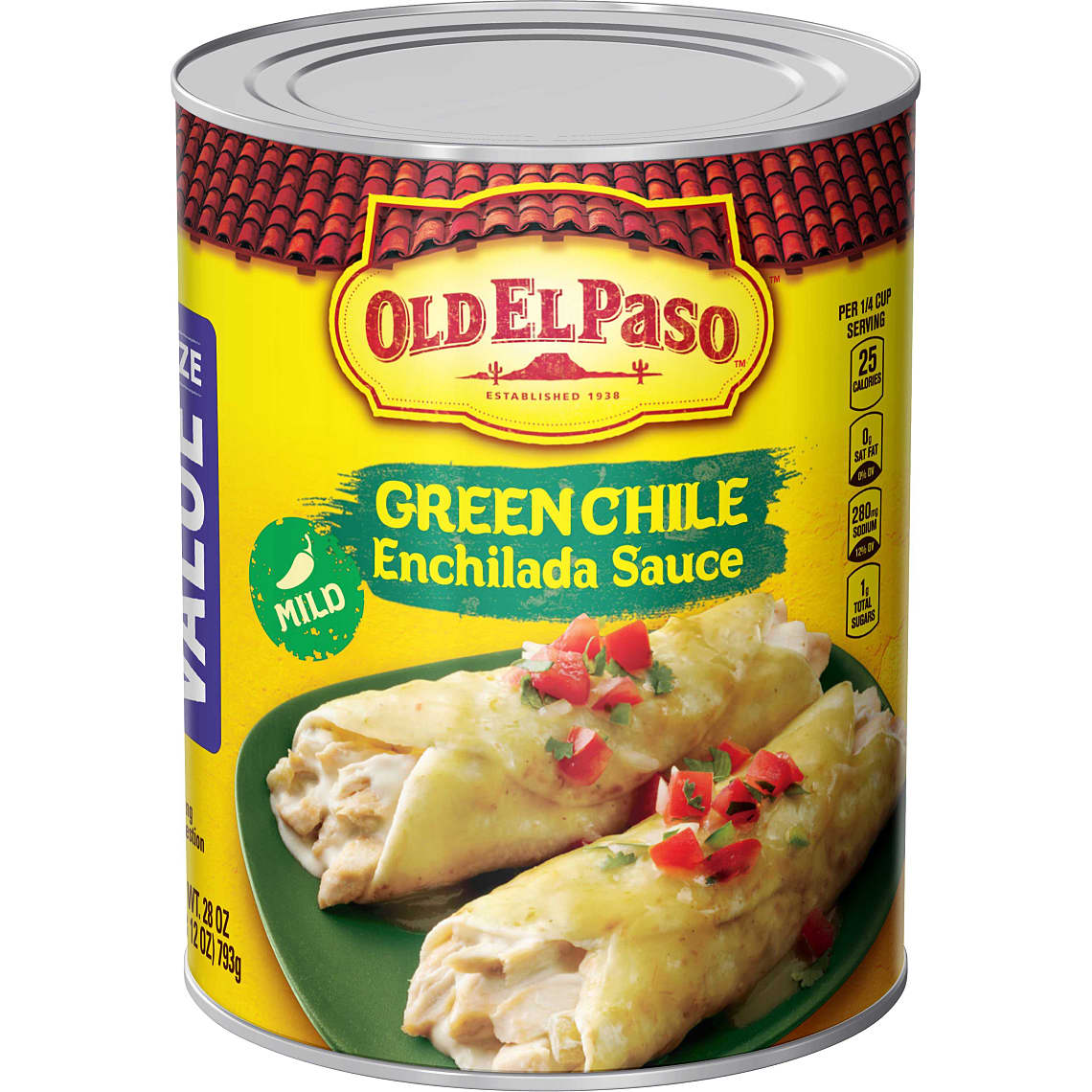 Old El Paso Mild Green Chile Enchilada Sauce, 28 oz